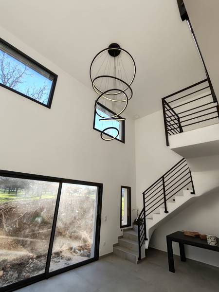 Luminaire hall d'entrée anneaux modernes Lyon Luminaire hall d'entrée anneaux modernes Lyon